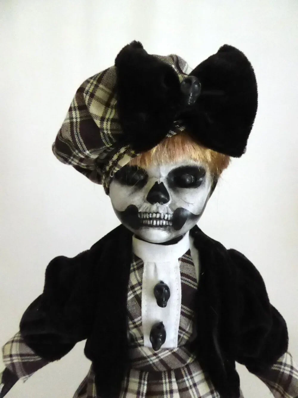 OOAK 16” SKELETON HORROR UNDEAD PORCELAIN DOLL PROP ODDITY